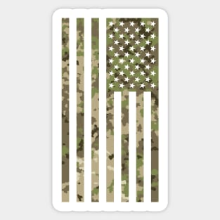 US Flag Down - Multicam Camo Sticker